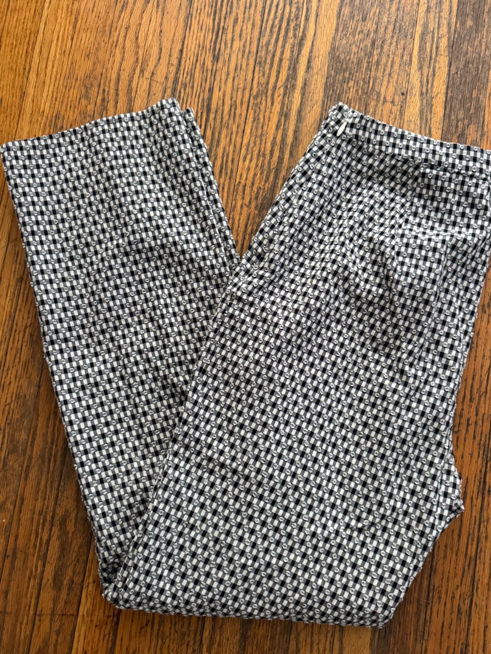 Privacy Please Black & White Checked pants